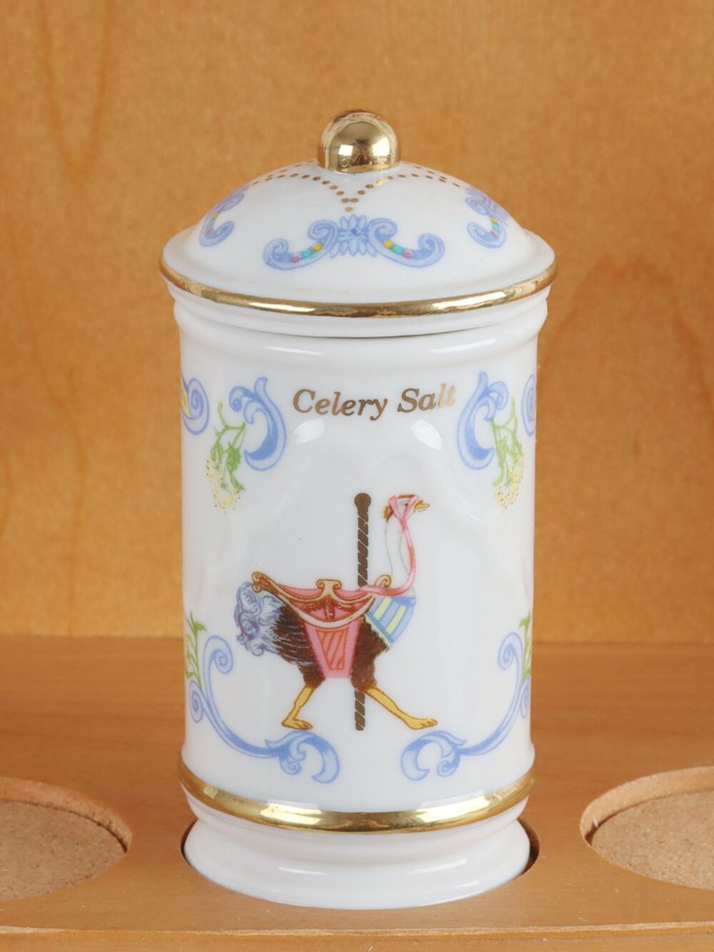 Vintage LENOX Celery Salt Spice Jar & Lid - The Spice Carousel Collection